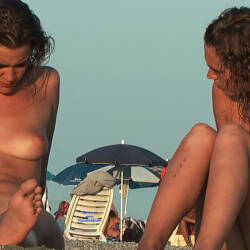 Pic #2 I Love The Beach Too - Nude Girls, Beach, Big Tits, Brunette, Outdoors, Beach Voyeur