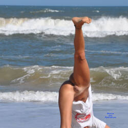 Pic #6 Jumping  - Beach, Outdoors, Bush Or Hairy, Amateur