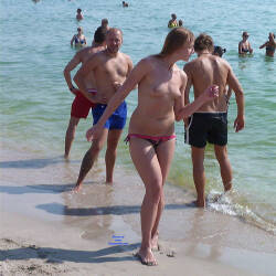 Pic #3 Life Is A Beach - Topless Girls, Beach, Brunette, Outdoors, Beach Voyeur, Medium Tits