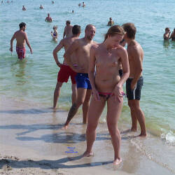 Pic #8 Life Is A Beach - Topless Girls, Beach, Brunette, Outdoors, Beach Voyeur, Medium Tits