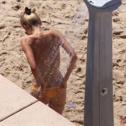 Pic #6 Slim Beauty On The Beach - Topless Girls, Beach, Outdoors, Medium Tits, Beach Voyeur