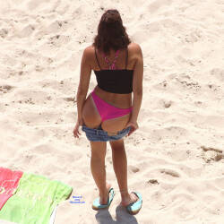 Pic #2 An Afternoon At The Beach - Beach, Brunette, Outdoors, Bikini Voyeur