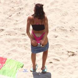 Pic #3 An Afternoon At The Beach - Beach, Brunette, Outdoors, Bikini Voyeur