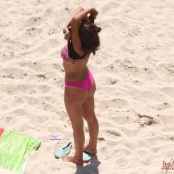 Pic #5 An Afternoon At The Beach - Beach, Brunette, Outdoors, Bikini Voyeur