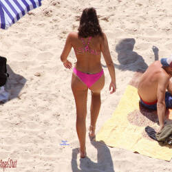 Pic #6 An Afternoon At The Beach - Beach, Brunette, Outdoors, Bikini Voyeur