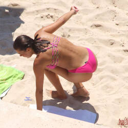 Pic #10 An Afternoon At The Beach - Beach, Brunette, Outdoors, Bikini Voyeur