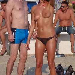 Pic #2 Life Is A Beach - Topless Girls, Beach, Big Tits, Brunette, Outdoors, Beach Voyeur