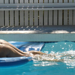 Pic #3 Cool Off In The Pool After A Hike - Nude Girls, Brunette, Outdoors, Small Tits, Shaved, Amateur, Firm Ass