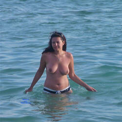 Pic #3 Life Is A Beach - Topless Girls, Beach, Brunette, Outdoors, Medium Tits, Beach Voyeur