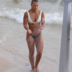 Pic #3 Sporty Beauty - Beach, Brunette, Outdoors, Bikini Voyeur