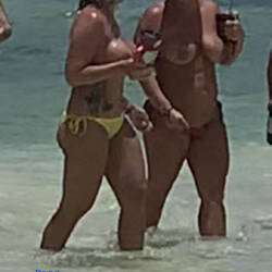 Pic #6 Cancun Vacation Girls - Beach, Big Tits, Brunette, Outdoors, Beach Voyeur, Topless Girls