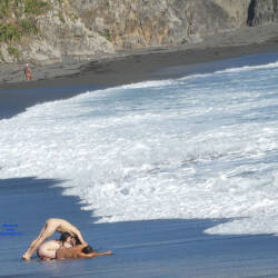 Pic #2 Wave Riders - Nude Girls, Beach, Brunette, Outdoors, Beach Voyeur