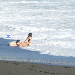 Pic #7 Wave Riders - Nude Girls, Beach, Brunette, Outdoors, Beach Voyeur