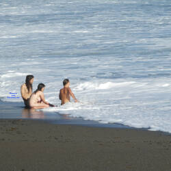 Pic #9 Wave Riders - Nude Girls, Beach, Brunette, Outdoors, Beach Voyeur