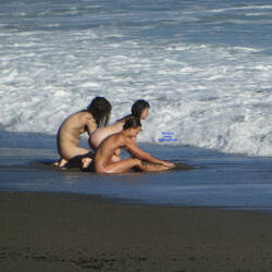 Pic #10 Wave Riders - Nude Girls, Beach, Brunette, Outdoors, Beach Voyeur