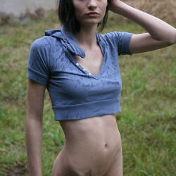 Pic #3 Hoodie Girl - Big Tits, Brunette, Outdoors, Amateur