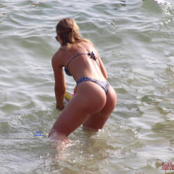 Pic #1 Who Wants To Play With Her? - Beach, Brunette, Outdoors, Bikini Voyeur