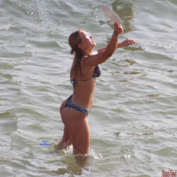 Pic #3 Who Wants To Play With Her? - Beach, Brunette, Outdoors, Bikini Voyeur