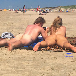 Pic #3 Blond Nudist On A Regular Beach - Nude Girls, Beach, Blonde, Outdoors, Beach Voyeur