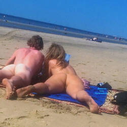 Pic #2 Blond Nudist On A Regular Beach - Nude Girls, Beach, Blonde, Outdoors, Beach Voyeur