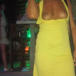 Pic #7 Bar Fun - Public Exhibitionist, Flashing, Outdoors, Public Place, Shaved, Amateur, Medium Tits