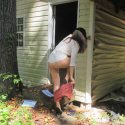 Pic #2 Abandoned House - Nude Girls, Big Tits, Brunette, Outdoors, Bush Or Hairy, Amateur, Girls Stripping