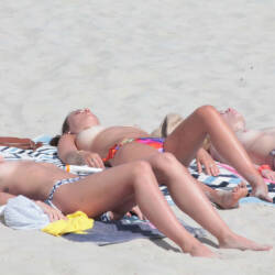 Pic #7 Topless Beach In Britanny - Topless Girls, Beach, Brunette, Beach Voyeur