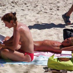 Pic #2 Topless Beach In Britanny 2 - Topless Girls, Beach, Big Tits, Outdoors, Beach Voyeur