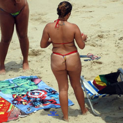 Micro Bikini In The City Of Recife - Beach, Brunette, Outdoors, Bikini Voyeur