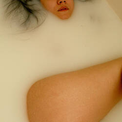 Pic #4 Milk Bath Stretch - Nude Amateurs, Brunette, Mature, Small Tits, Amateur