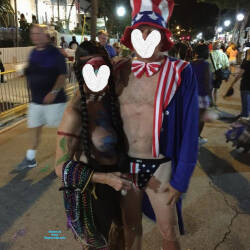 Pic #4 Senior Sex - Fantasy Fest Key West - Topless Amateurs, Big Tits, Brunette, Public Exhibitionist, Outdoors, Amateur