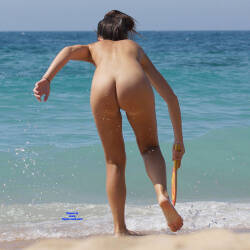 Pic #5 More Beach Tennis - Nude Girls, Beach, Brunette, Outdoors, Bush Or Hairy, Amateur, Medium Tits