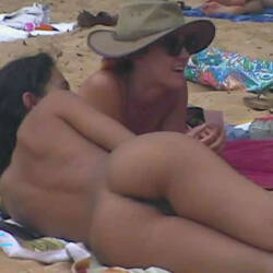 Pic #6 Little Beach - Nude Girls, Beach, Brunette, Outdoors, Amateur, Medium Tits