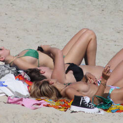 Pic #3 Nice Tits On French Beach - Topless Girls, Beach, Brunette, Outdoors, Beach Voyeur