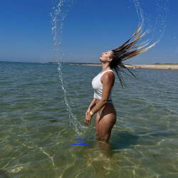 Pic #7 Beach Flash ....Wet or Dry xx - Lingerie, Outdoors, Beach, Beach Pussy, Beautiful Ass, Big Tits, Firm Ass, Legs Spread Wide Open, Long Legs, Natural Tits, Pussy, Round Ass, Round Tits, Trimmed Pussy, Wet, Wet Pussy Pic, Wet Tits