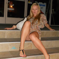 Pic #3 Out for dinner and   - Blonde, Firm Ass, Outdoors