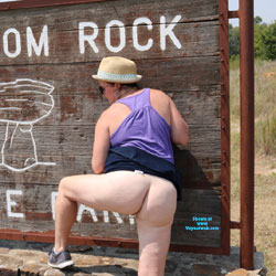 Mushroom Rock - Bent Over, Big Ass, Outdoors, Public Exhibitionist, Public Place, Pussy, Tattoos