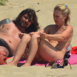 Pic #6 Somewhere on a beach (west of France) - Beach, Beach Pussy, Beach Voyeur, Blonde, Hard Nipples, Natural Tits, Perky Boobs, Small Tits, Outdoors, Public Exhibitionist, Public Place