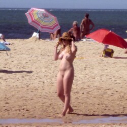 Atlantic beach as usual - Beach, Bent Over, Big Ass, Big Tits, Nude Amateurs, Nude Wives, Public Exhibitionist, Public Place