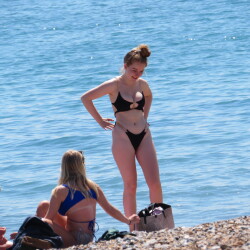 Pic #2 Beach Candids Brighton England Summer 2021 - Topless Amateurs, Topless Girlfriends, Topless Girls, Beach, Big Tits, Blonde, Public Exhibitionist, Natural Tits, Hanging Tits, Beach Pussy, Teens, Amateur, Beautiful Ass, Beach Voyeur