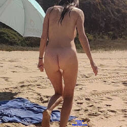 Pic #6 Cutest girl at the beach - Amateur, Beach, Brunette, Bush Or Hairy, Hard Nipples, Medium Tits, Natural Tits, Outdoors, Wet, Wet Pussy Pic, Wet Tits, Public Exhibitionist, Public Place, Pussy, Pussy Hair