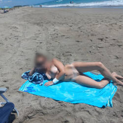 Pic #3 Getting naked on the beach 