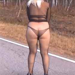 Walk down the street. - Amateur, Ass, Big Ass, Big Tits, Blonde, Dressed, Flashing, Flashing Tits, Hanging Tits, Hard Nipples, High Heels Amateurs, Homemade Amateur, Lingerie, Natural Tits, Nature, Outdoors, Public Exhibitionist, Public Place, Pussy, See Through, Stockings Pics