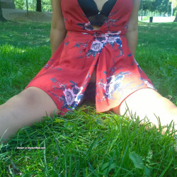 Pic #2 Showing off in a park - Amateur, Brunette, Bush Or Hairy, Firm Ass, Flashing, Flashing Tits, Hard Nipples, Homemade Amateur, Legs Spread Wide Open, Natural Tits, Perky Boobs, Pussy, Pussy Hair, Small Tits