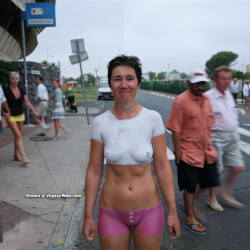 Pic #3 Body painted exhibitionist in public - Amateur, Ass, Body Piercings, Brunette, Close-ups, Firm Ass, Hard Nipples, Nude Amateurs, Nude Wives, Outdoors, Perky Boobs, Pussy