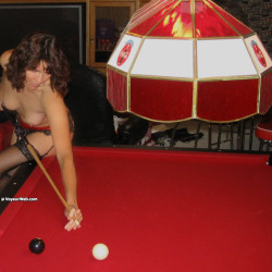 Pic #2 Pool table - Amateur, Bent Over, Brunette, Costume, Firm Ass, Hard Nipples, Lingerie, Medium Tits, Natural Tits, Nude Amateurs, Nude Wives, Perky Boobs, Pussy, Shaved, Stockings Pics