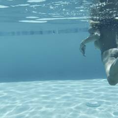 Swimming at the hotel naked