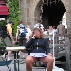 Pic #8 Lisa Melagio strips at Mont Saint Michel - Amateur, Brunette, Bush Or Hairy, Close-ups, Flashing, Flashing Tits, Hanging Tits, Hard Nipples, Legs Spread Wide Open, Mature, Mature Ass, Mature Pussy, Medium Tits, Natural Tits, No Panties On, Outdoors, Pantieless Wives, Public Exhibitionist, Public Place, Pussy, Pussy Hair, Sexy Wives, Trimmed Pussy