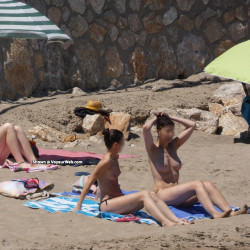 Pic #1 Sea conversation - Amateur, Beach, Beach Pussy, Beach Voyeur, Big Tits, Brunette, Hanging Tits, Hard Nipples, Natural Tits, Nature, Outdoors, Perky Boobs, Small Tits, Topless Amateurs, Topless Girls, Young Woman, Voyeur