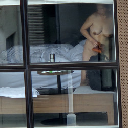 Pic #6 Chinese mature lady naked at hotel window